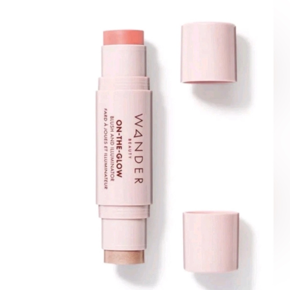 Wander Beauty On-The-Glow Blush & Illuminator Coral Rose / Nude Glow, Sealed